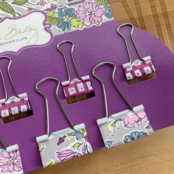 Vera Bradley Binder Clips in Purple (8) - Picture 6 of 7